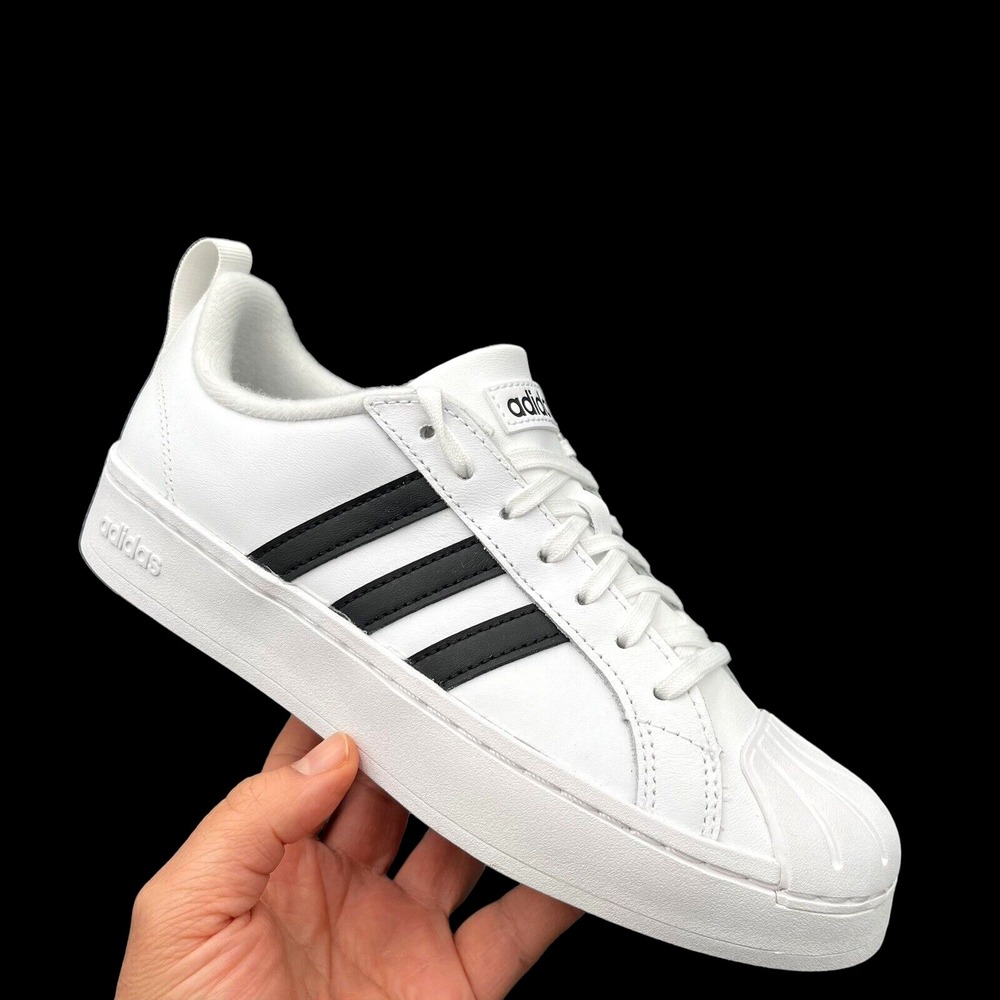 Adidas StreetCheck Youth Boys Girls Sneakers‎ Sz 5 White Black Classic Shell Toe